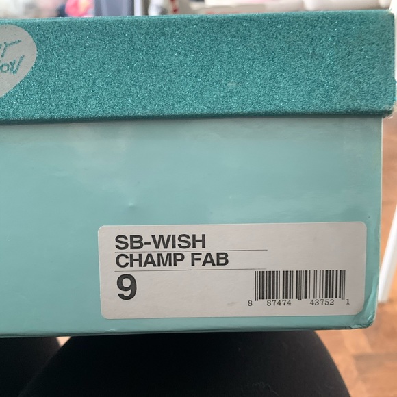 Betsey Johnson Blue Rhinestone High Heels - Picture 8 of 8